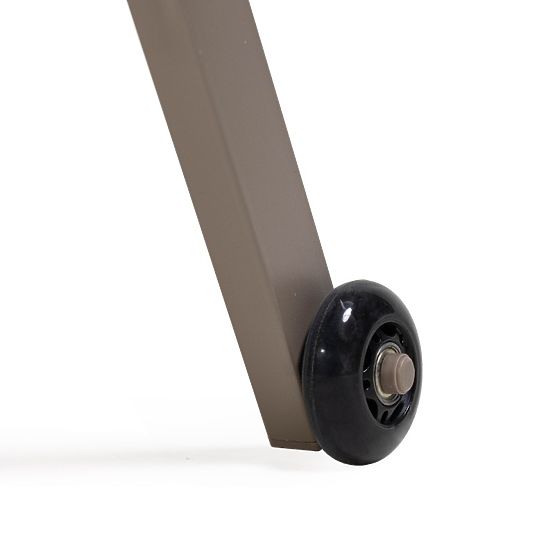 Șezlong de grădină Sandy reglabil, gri deschis/bej