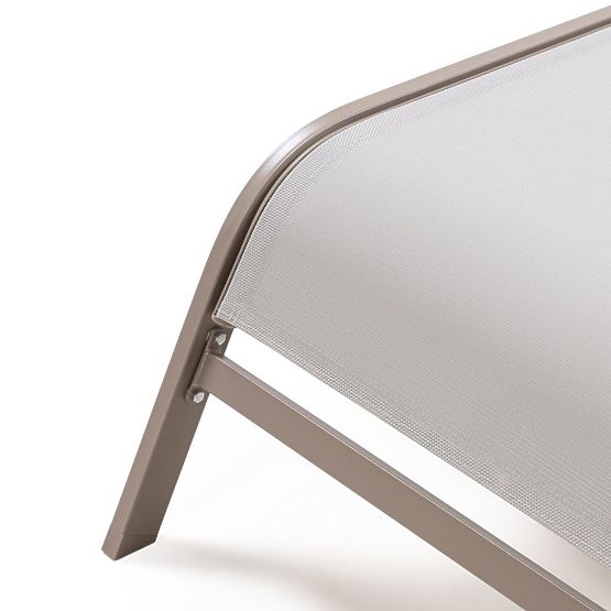 Șezlong de grădină Sandy reglabil, gri deschis/bej