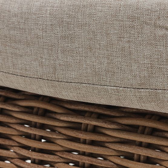 Șezlong de grădină Sandy reglabil, tehnoratan, bej