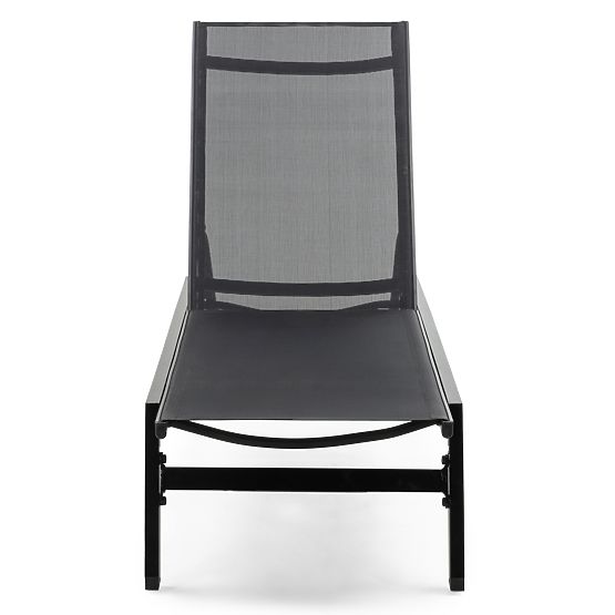 Șezlong de grădină Shelly reglabil, din aluminiu, grafit