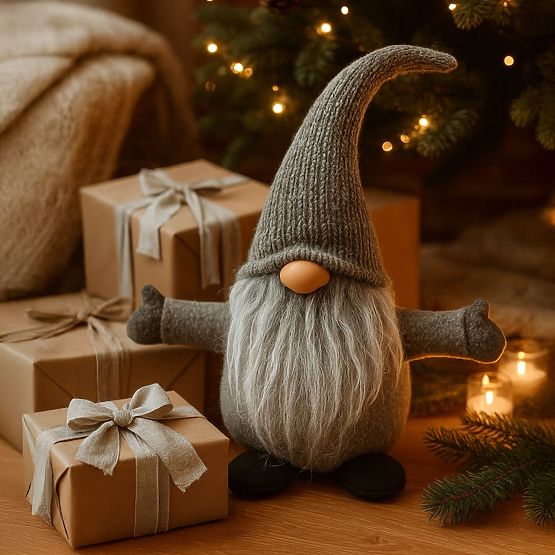 Spiriduș de Crăciun 35 cm YX045 GRI