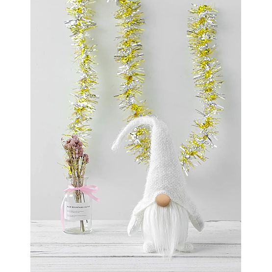 Spiriduș de Crăciun YX068 50cm Alb