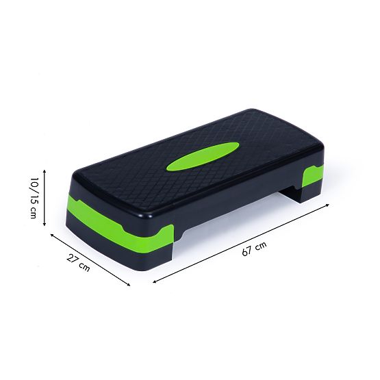 Step fitness pentru exerciții aerobic cu 2 trepte platformă