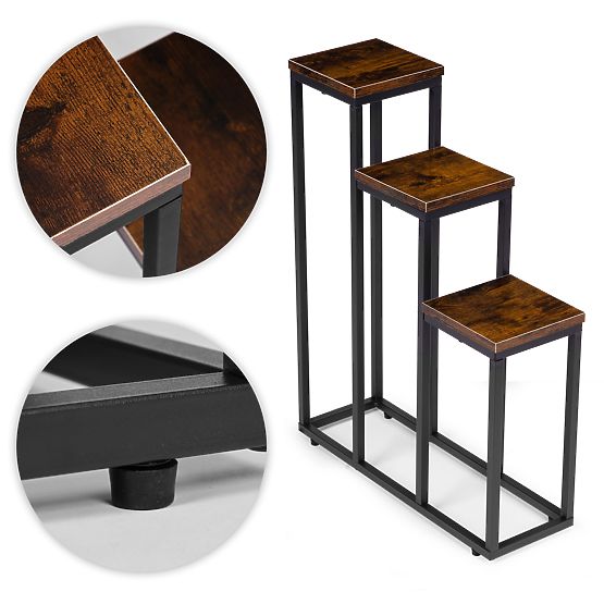 Suport de flori cu 3 rafturi loft ModernHome