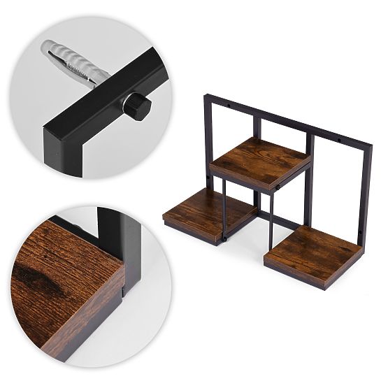 Suport de flori de perete, raft suspendat pentru flori, decor 3 niveluri loft ModernHome