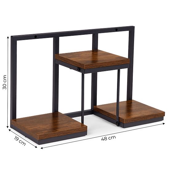 Suport de flori de perete, raft suspendat pentru flori, decor 3 niveluri loft ModernHome