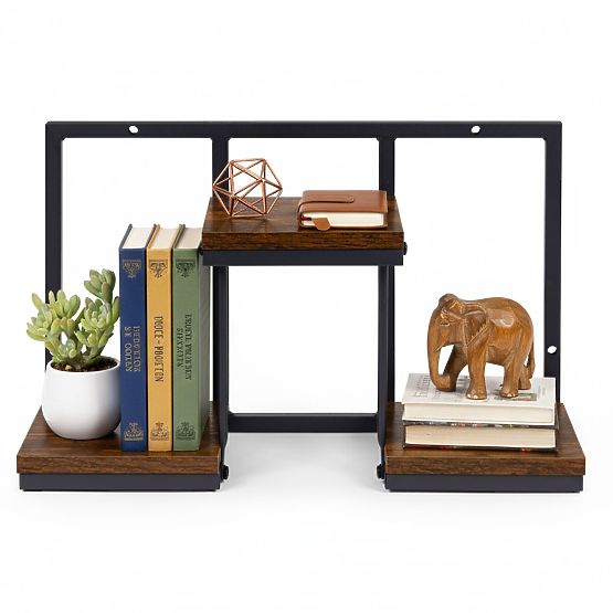 Suport de flori de perete, raft suspendat pentru flori, decor 3 niveluri loft ModernHome