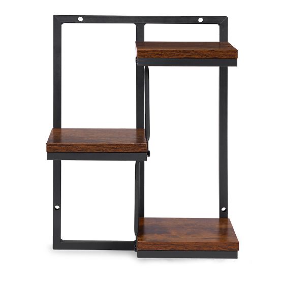 Suport de perete pentru flori, raft suspendat pentru flori, decor 3 niveluri loft ModernHome