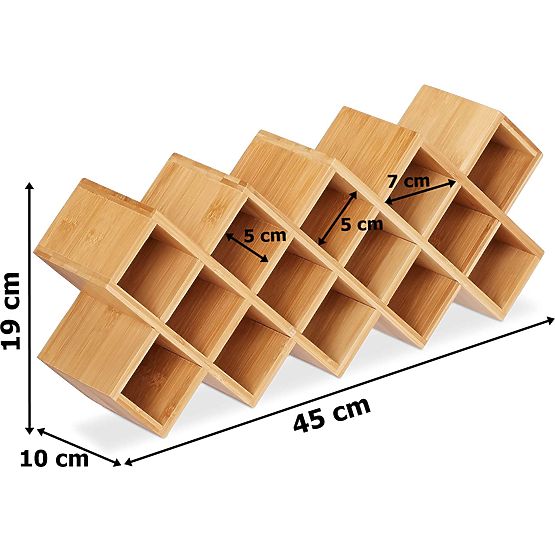 Suport din bambus pentru condimente KOCHEN 18 borcane