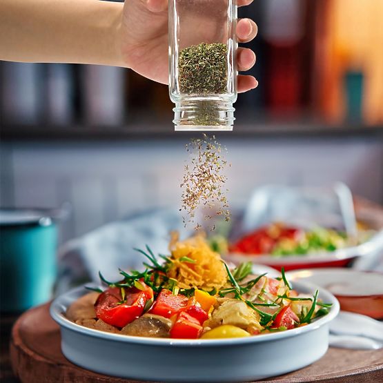 Suport etajat pentru condimente ENELDO 24 borcane + 72 etichete