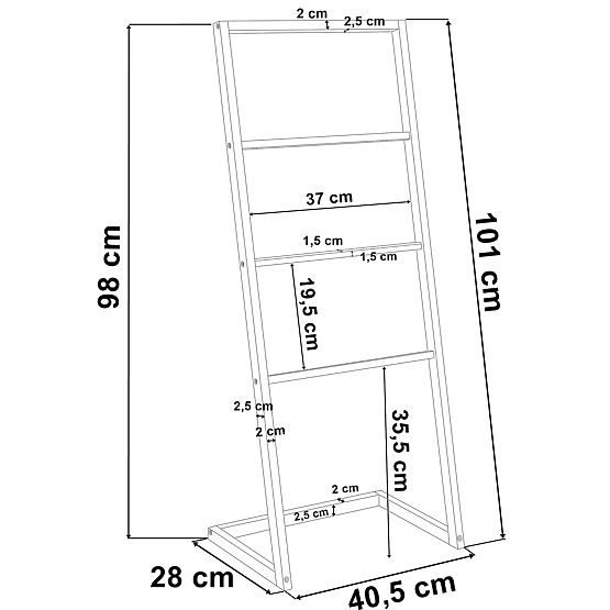 Suport MEKONG din bambus cu 3 cârlige
