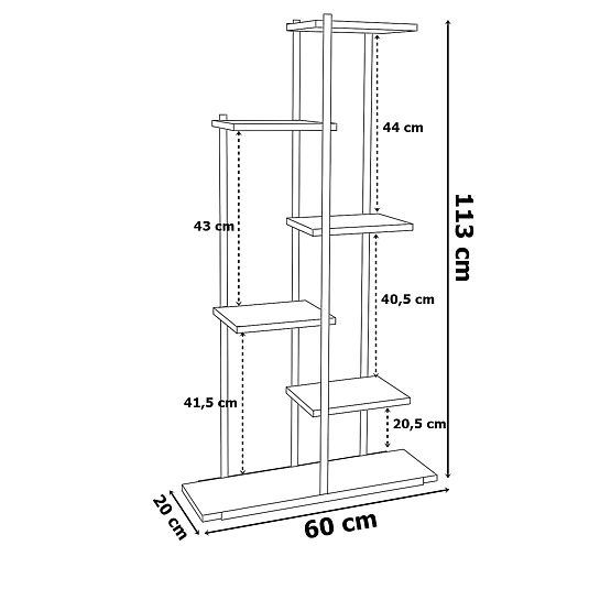 Suport metalic pentru flori IKER Rustic 6 niveluri