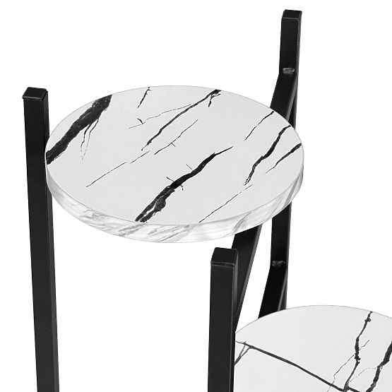 Suport metalic pentru flori TRETORRI marmură albă