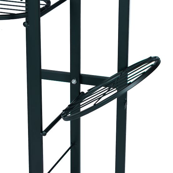 Suport modern din metal pentru flori cu 6 niveluri, negru