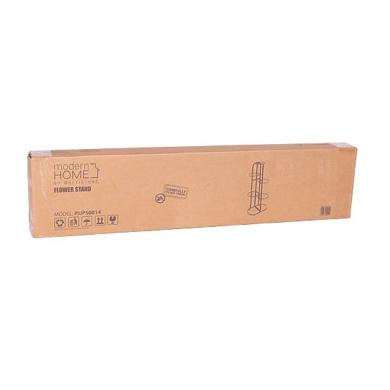 Suport modern din metal pentru flori cu 6 niveluri, negru
