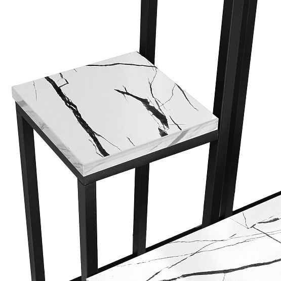 Suport pentru flori ANTIRES marmură albă metalic