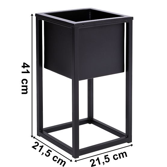Suport pentru flori Concove loft 40 cm negru