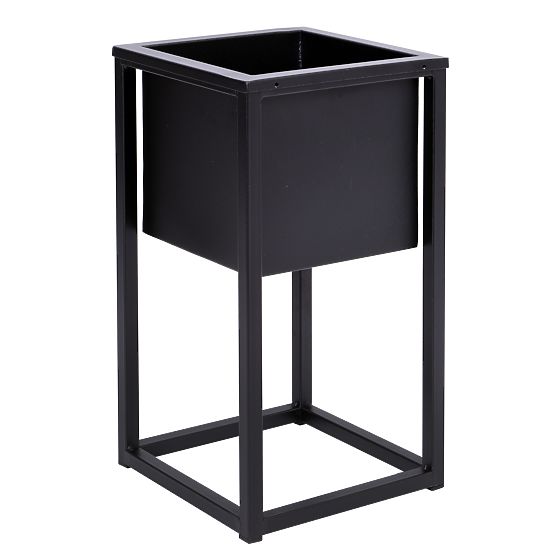 Suport pentru flori Concove loft 40 cm negru