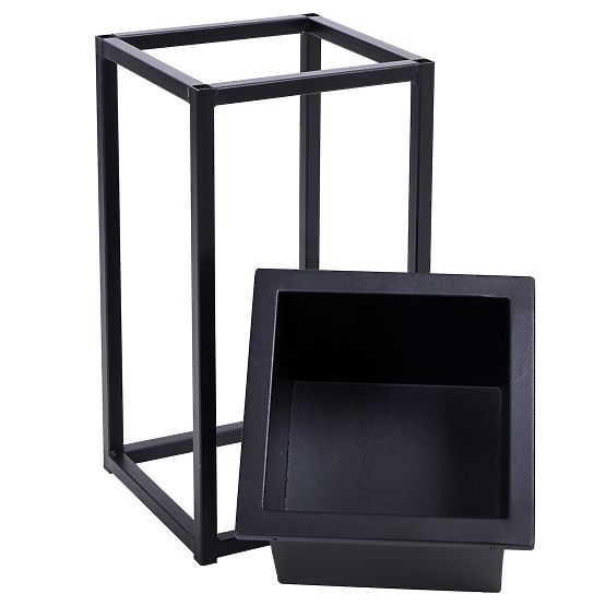 Suport pentru flori Concove loft 40 cm negru