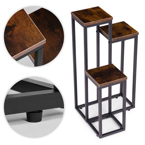 Suport pentru flori cu 3 rafturi loft ModernHome