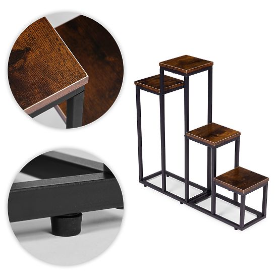 Suport pentru flori cu 4 rafturi loft ModernHome