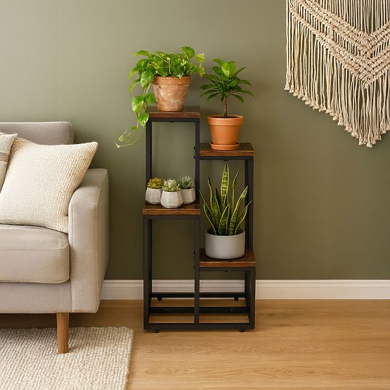 Suport pentru flori decorativ cu 4 rafturi loft ModernHome