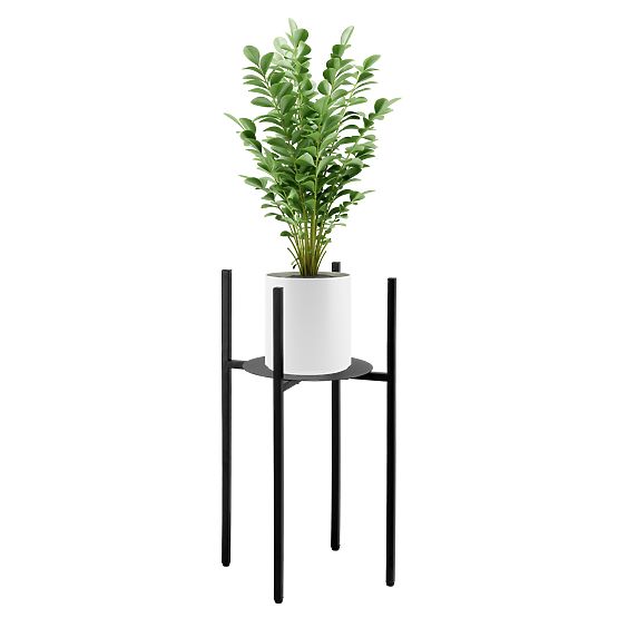 Suport pentru flori loft Torre 60 cm negru