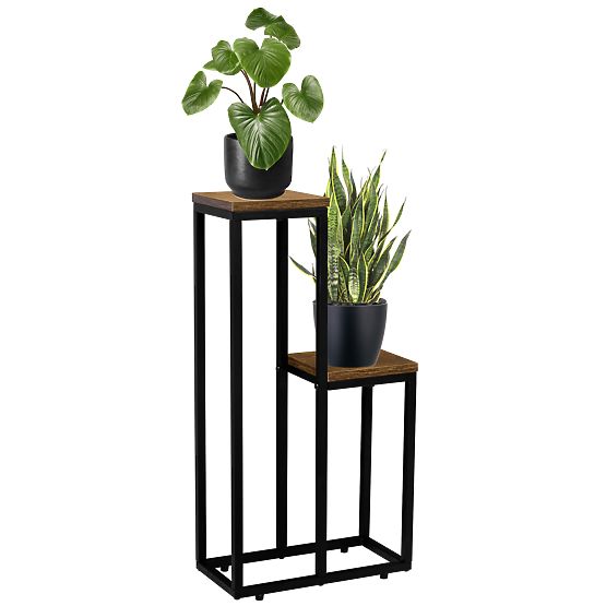Suport pentru flori negru Hazel Rustic stejar antic