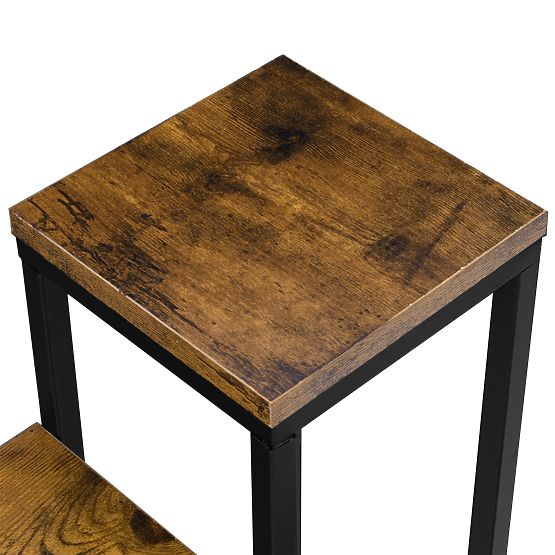 Suport pentru flori negru Loren Rustic stejar îmbătrânit