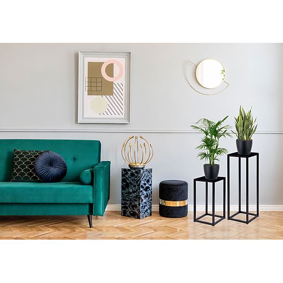 Suport pentru flori Piatto loft 60 cm negru