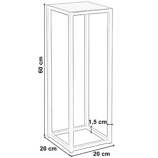 Suport pentru flori Piatto loft 60 cm negru