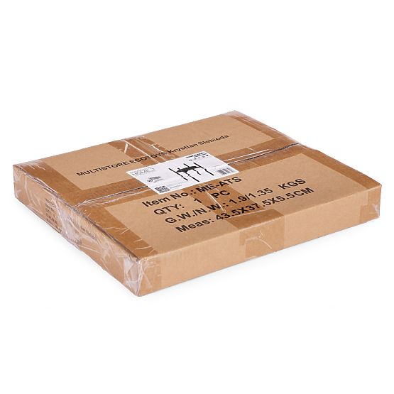 Suport pentru flori, suport pentru flori, decor, 2 niveluri, negru, ModernHome