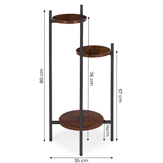 Suport pentru flori, suport pentru flori, decor, 3 niveluri, loft ModernHome