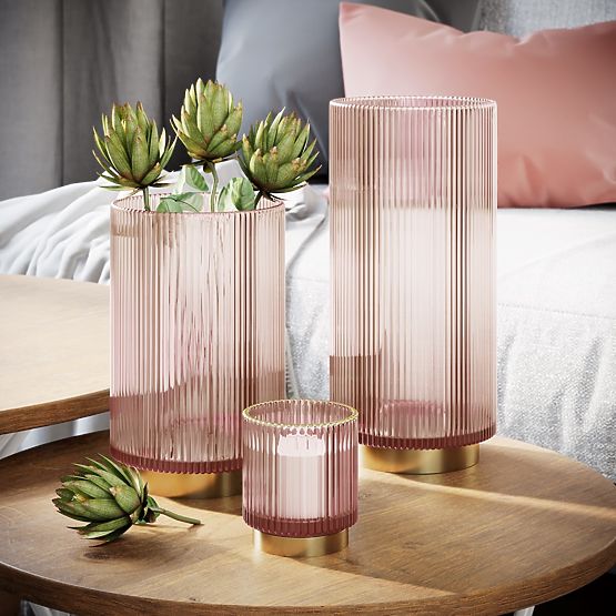 Suport pentru lumânare POMPEY culoare roz pudră ameliahome