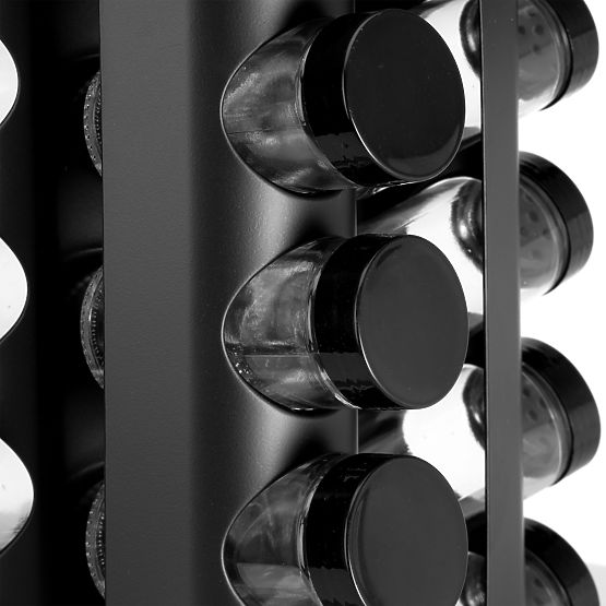 Suport rotativ pentru condimente ROMERO 16 borcane + 72 autocolante