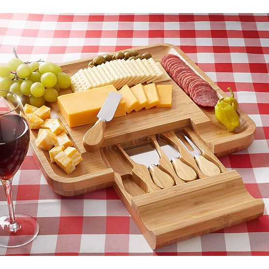 Tavă de bambus pentru gustări și brânzeturi Estera