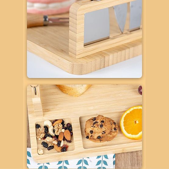 Tăviță pentru brânzeturi și gustări Salers cu tacâmuri