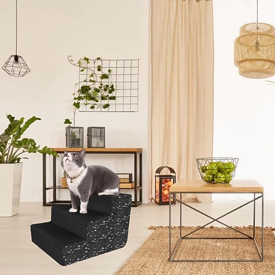 TREPTE PENTRU ANIMALE 342533A NEGRU/IMPRIMEU