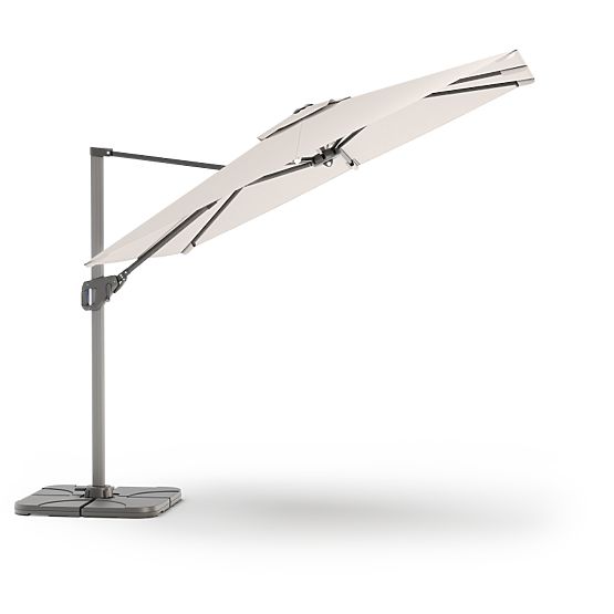 Umbrelă de grădină cu braț Shade 4x3 m cu husă, rotativă 360°, bej