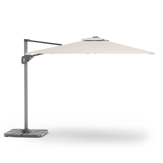 Umbrelă de grădină cu braț Shade 4x3 m cu husă, rotativă 360°, bej