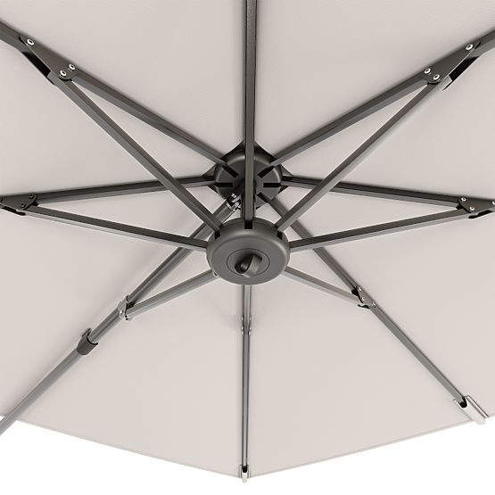 Umbrelă de grădină cu braț Shade 4x3 m cu husă, rotativă 360°, bej