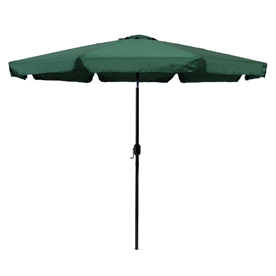 Umbrelă de grădină mare 3m înclinată, rabatabilă cu manivelă verde