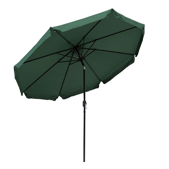 Umbrelă de grădină mare 3m înclinată, rabatabilă cu manivelă verde