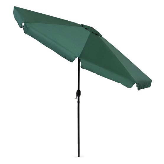 Umbrelă de grădină mare 3m înclinată, rabatabilă cu manivelă verde