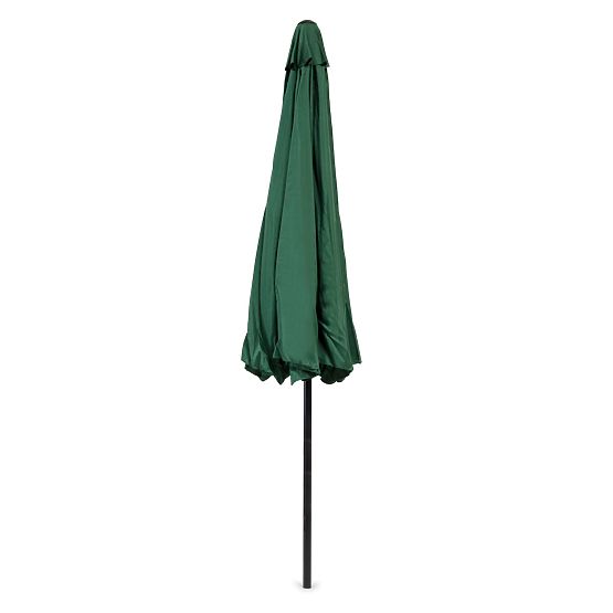 Umbrelă de grădină mare 3m înclinată, rabatabilă cu manivelă verde