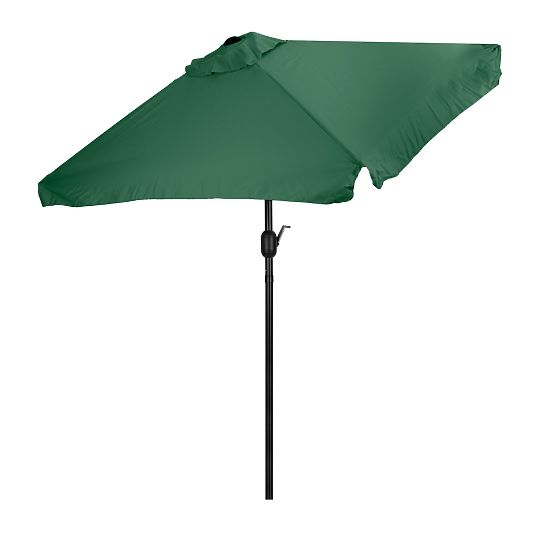 Umbrelă de grădină mare, dreptunghiulară, înclinabilă, cu manivelă verde 200 x 140 cm