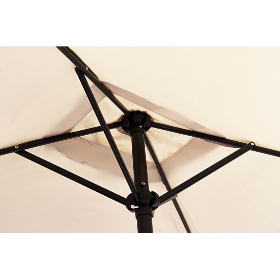 Umbrelă de grădină mare, dreptunghiulară, înclinată, pliabilă, cu manivelă, bej 200 x 140 cm