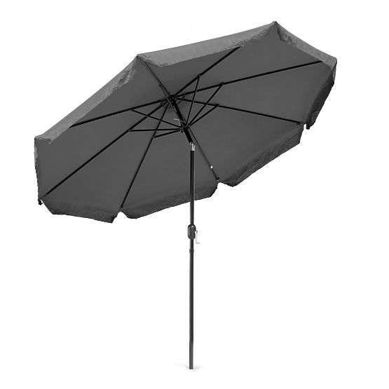 Umbrelă de grădină mare înclinată 3m cu manivelă gri