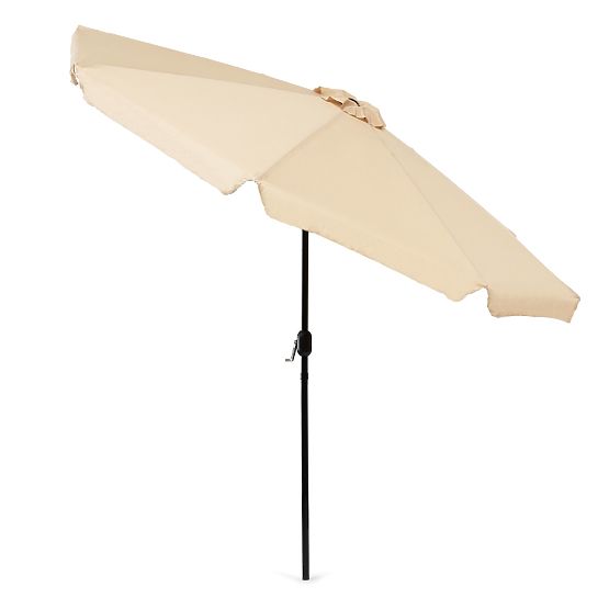 Umbrelă de grădină mare, înclinată, cu manivelă, bej, 3m