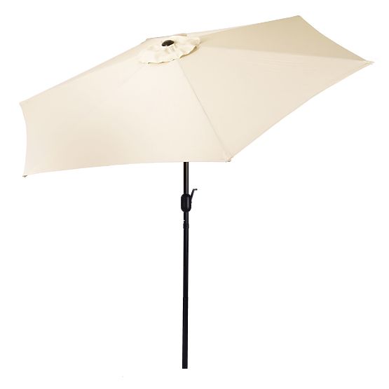 Umbrelă de grădină mare, înclinată, pliabilă, cu manivelă, 6 spițe, bej, 270 cm